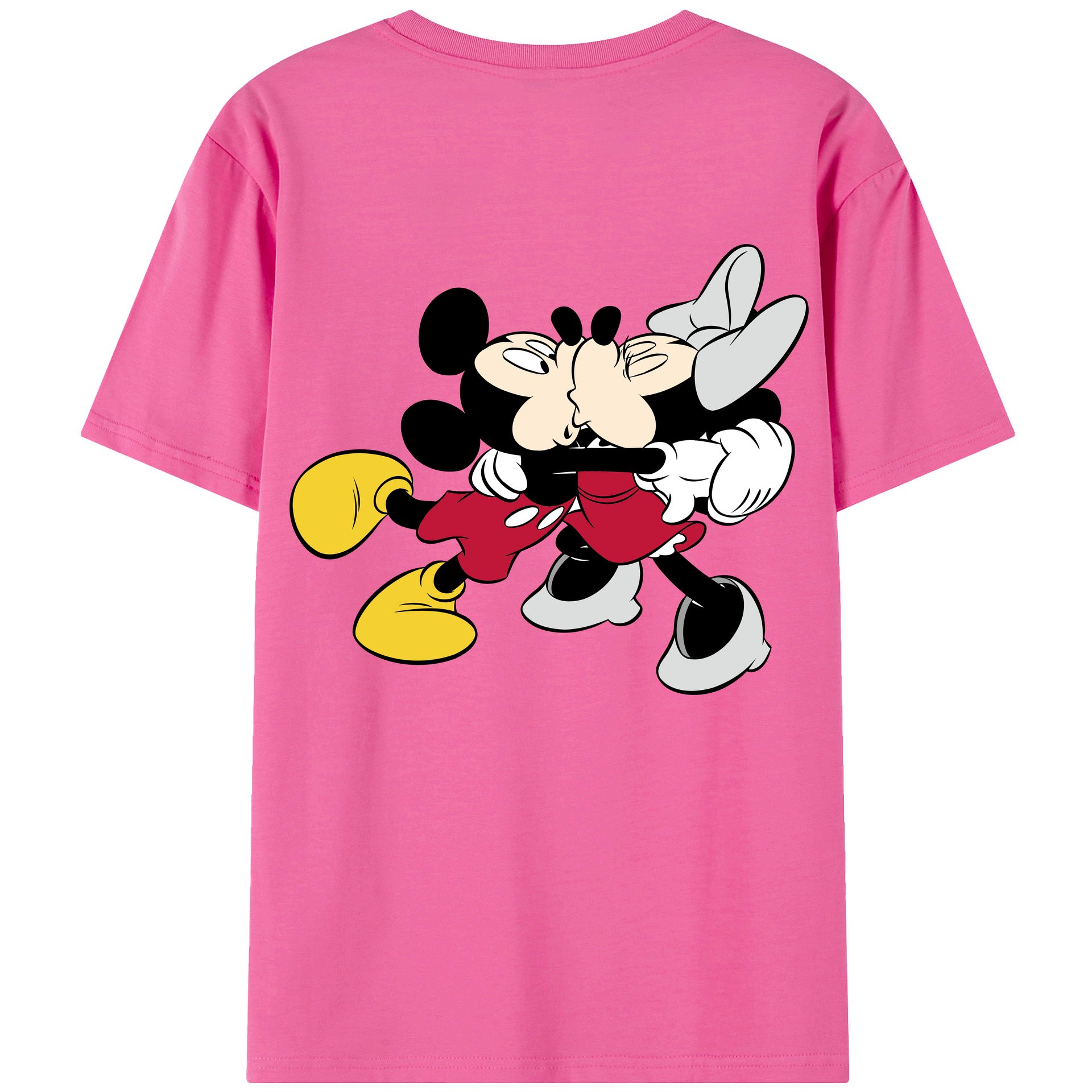 （画像用） ミッキーマウス Mickey Mouse レディース半袖Tシャツ(バックプリント)